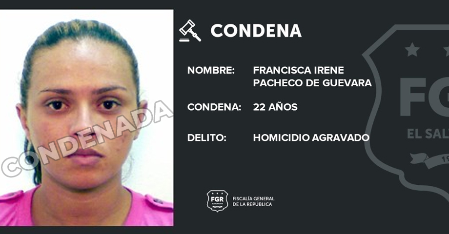 CONDENADA: Pandillera acabó con la vida de dos inocentes en Santa Ana