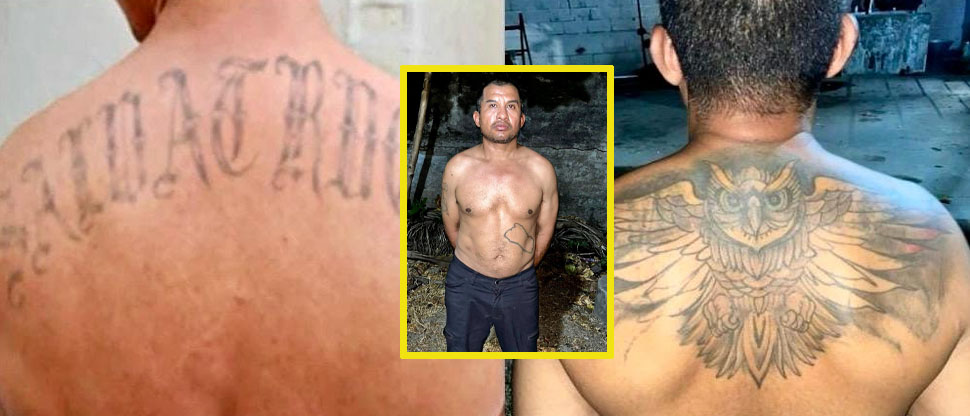 Marero intentó ocultar los tatuajes de su pandilla por temor a ser capturado