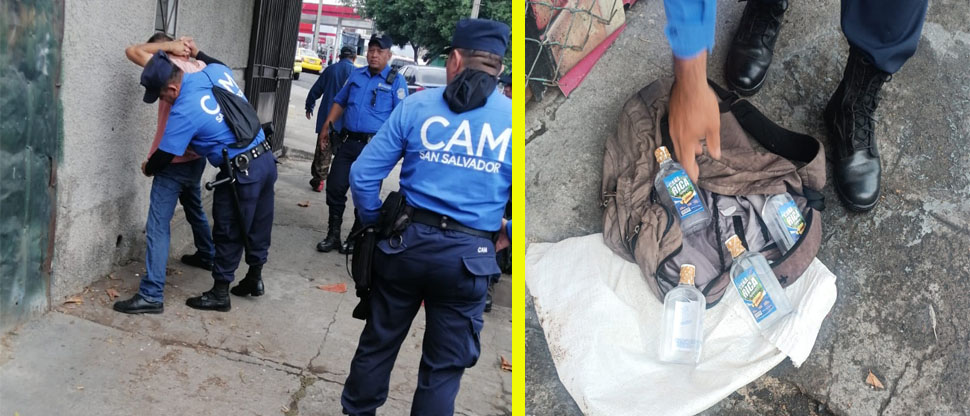 LEY SECA: sorprenden a hombre con varias botellas de Caña Rica