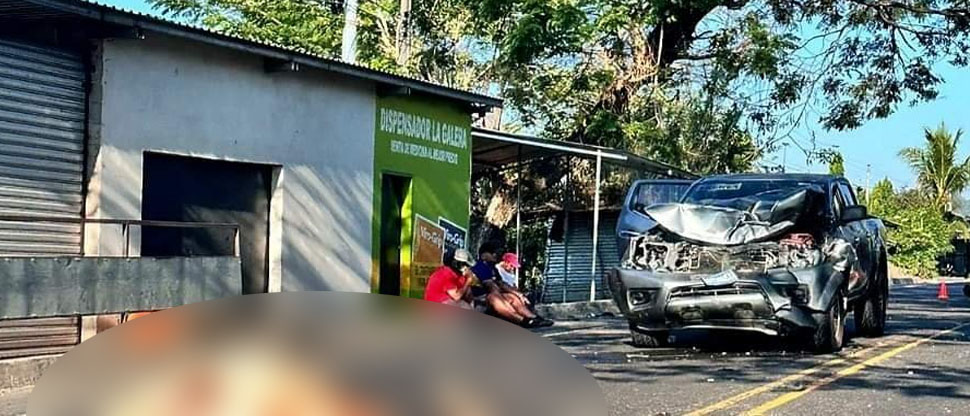 Pick up choca contra vaca en San Vicente, hay 2 personas lesionadas