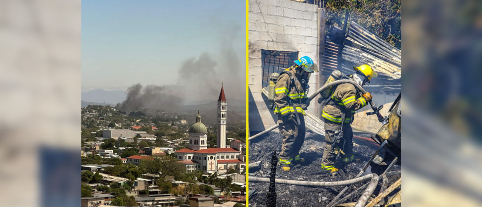 Fuerte incendio en vivienda consume las pertenencias de una familia en Cuscatancingo