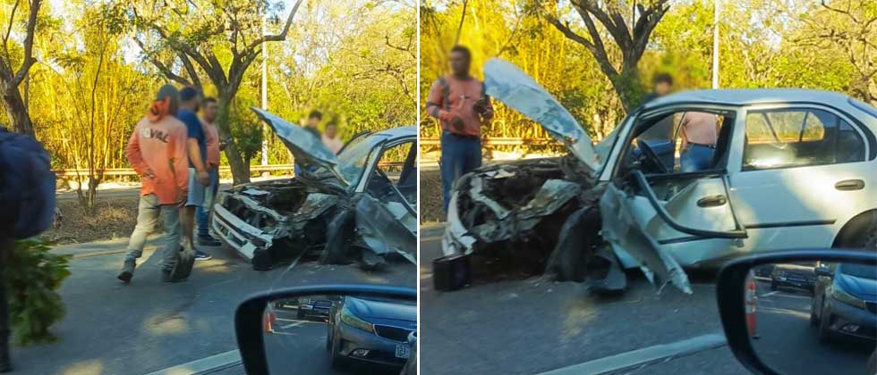 Reportan fuerte accidente en autopista a Comalapa