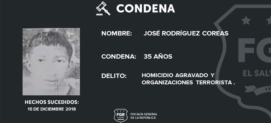 Condenan a pandillero que le quitó la vida a persona en una cancha de fútbol