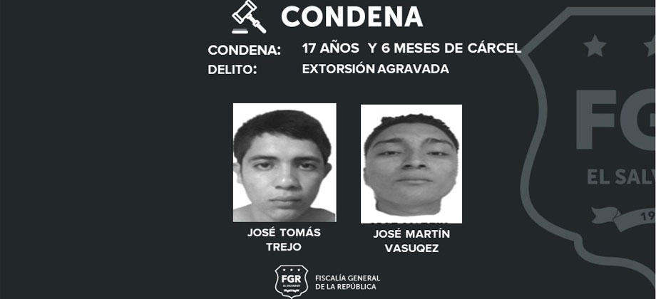 Imponen condena a pandilleros de la MS que exigían $5,000 a una persona