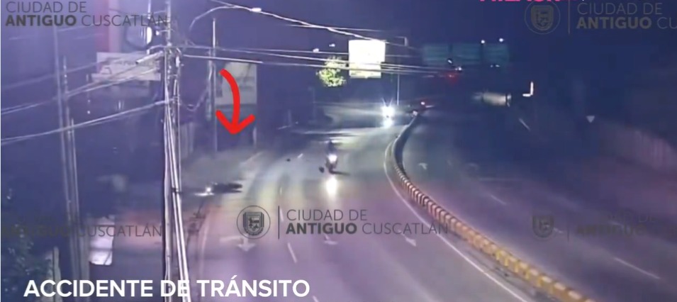 Cámara capta el momento en que ocurre fatal accidente en Antiguo Cuscatlán