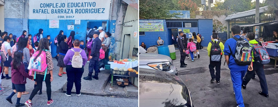 Niños y adolescentes asisten a sus clases bajo un clima de completa seguridad