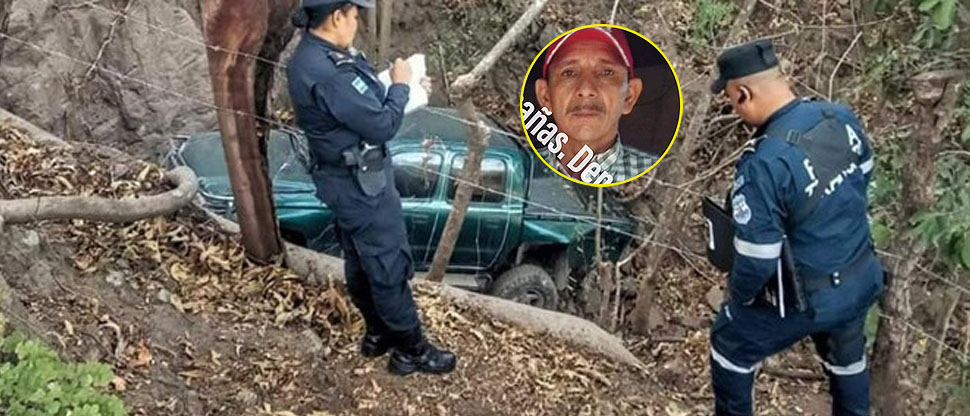 Identifican a hombre que falleció tras caer vehículo hacia un barranco en Morazán