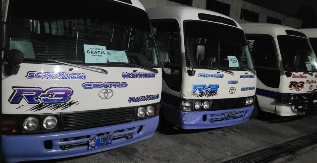 Ya están listas las unidades de transporte que darán servicio gratuito este 4 de febrero
