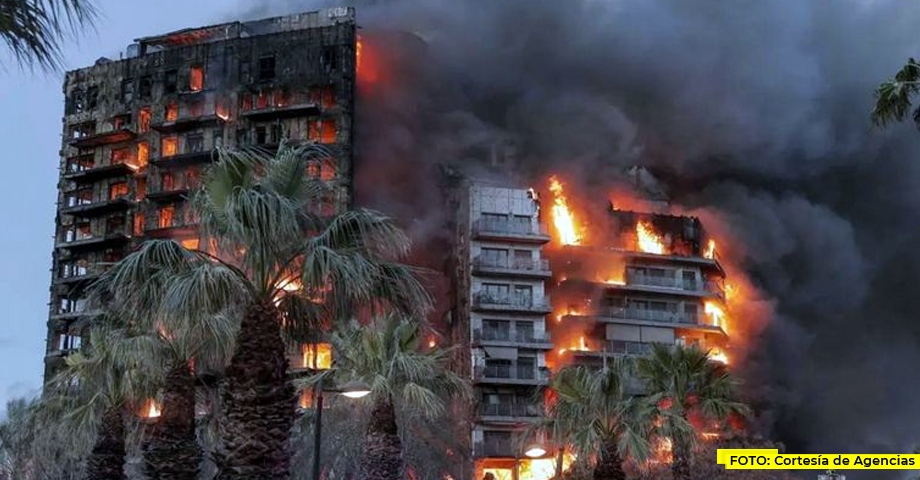 Reportan 10 fallecidos y más de 14 desaparecidos tras incendio de edificio en España