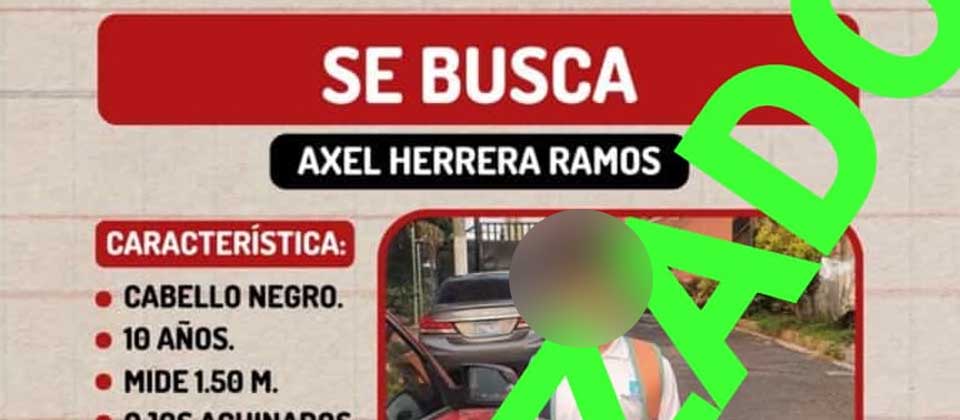 Localizan a niño que estaba desparecido, fue encontrado en la casa de su abuela