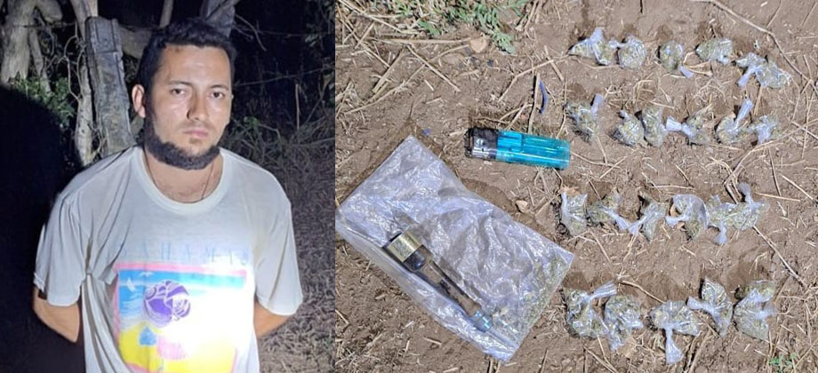 Capturan a sujeto con varias porciones de droga en San Miguel