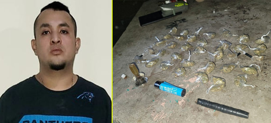 Detienen a sujeto con 35 porciones de marihuana en Apopa