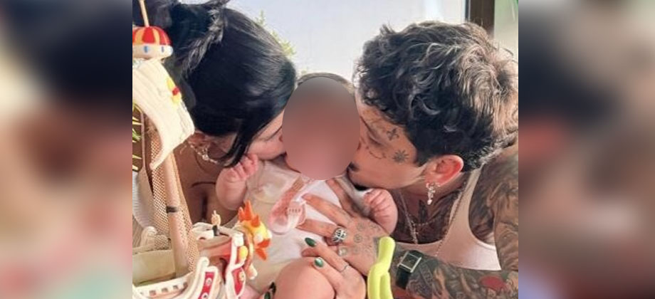 Cristian Nodal y Cazzu muestran por primera vez fotos del rostro de su hija