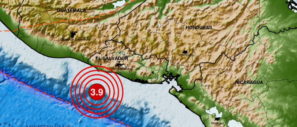 Sismo de 3.9 grados pone en alarma a los salvadoreños, esta mañana