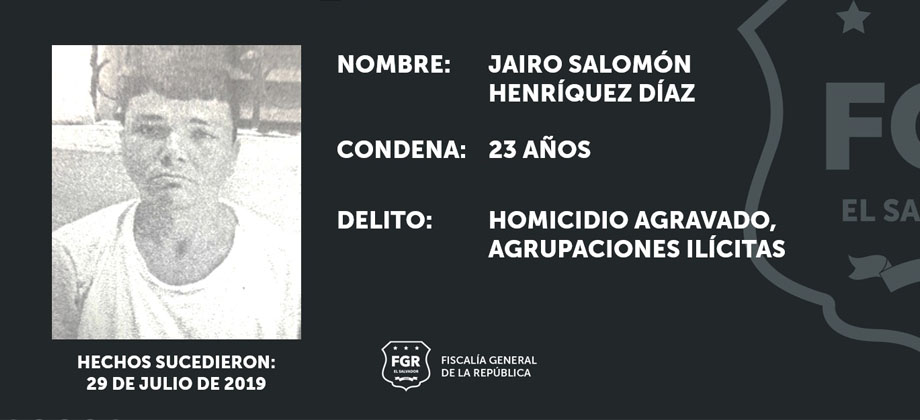 Condenan a sujeto que le quitó la vida a persona por tener contacto con pandilla contraria