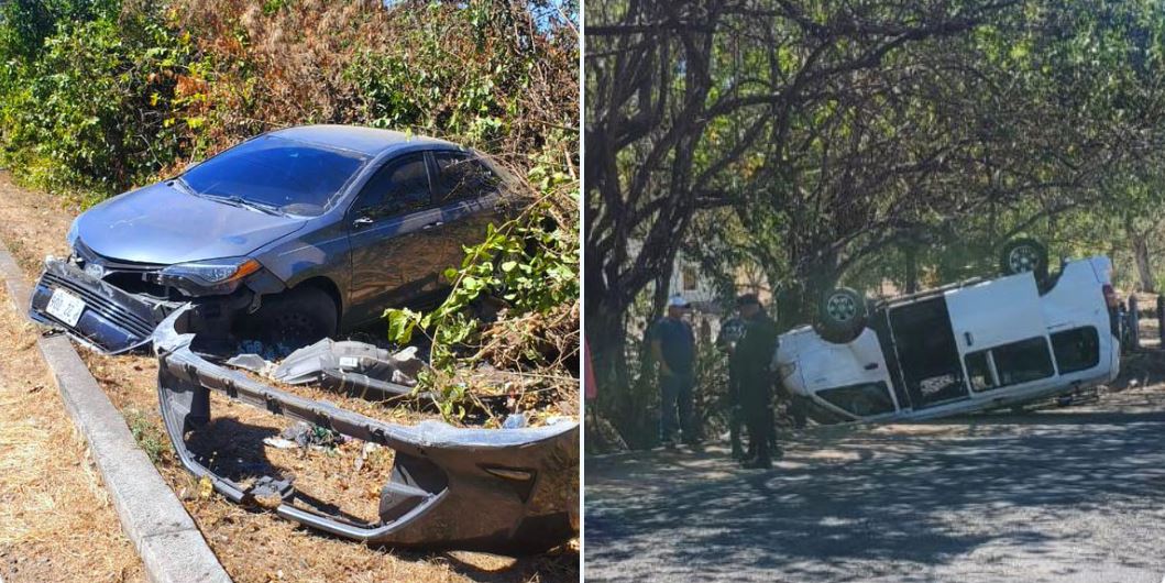 Varios lesionados deja aparatoso accidente esta tarde en carretera Ruta Militar