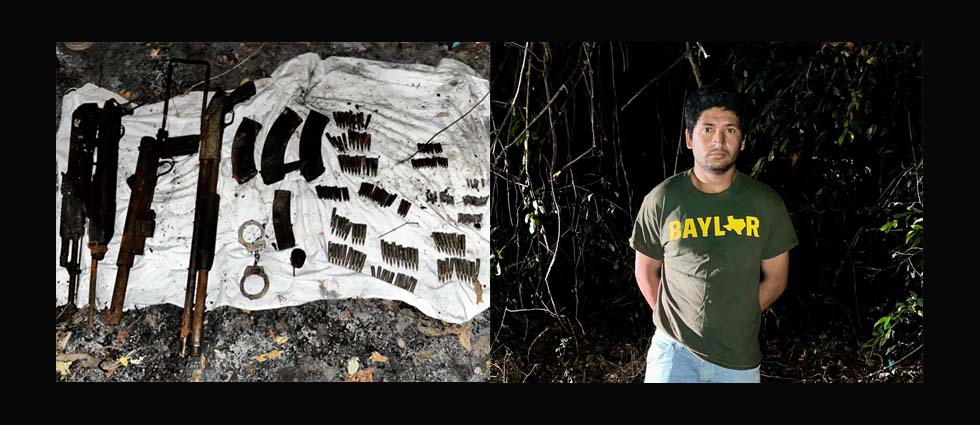 Arrestan a MS que tenía ocultas varias armas de fuego