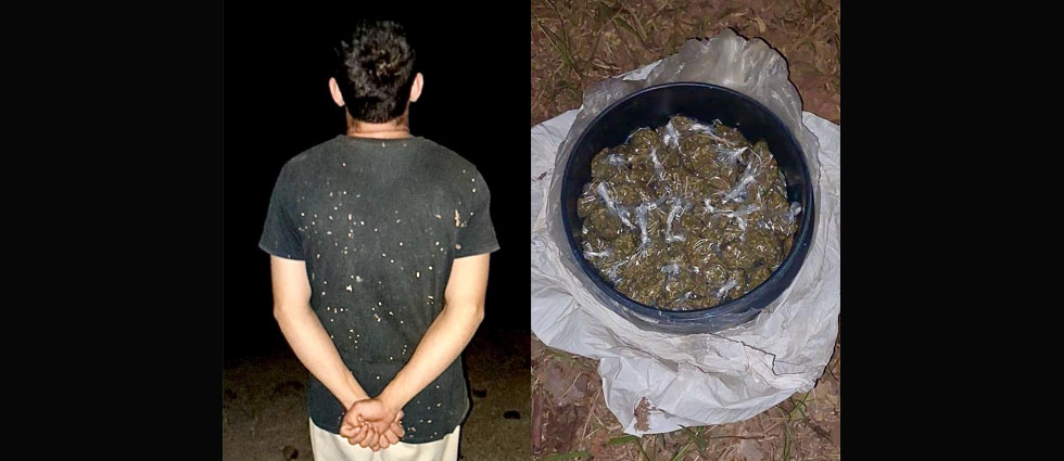 Cae menor de edad con casi $6 mil en marihuana