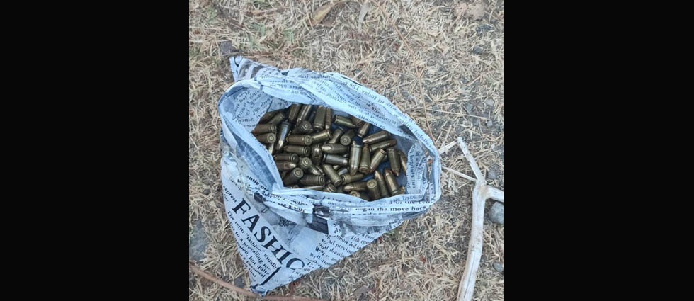 Hallan 150 cartuchos de arma de fuego abandonados en La Unión