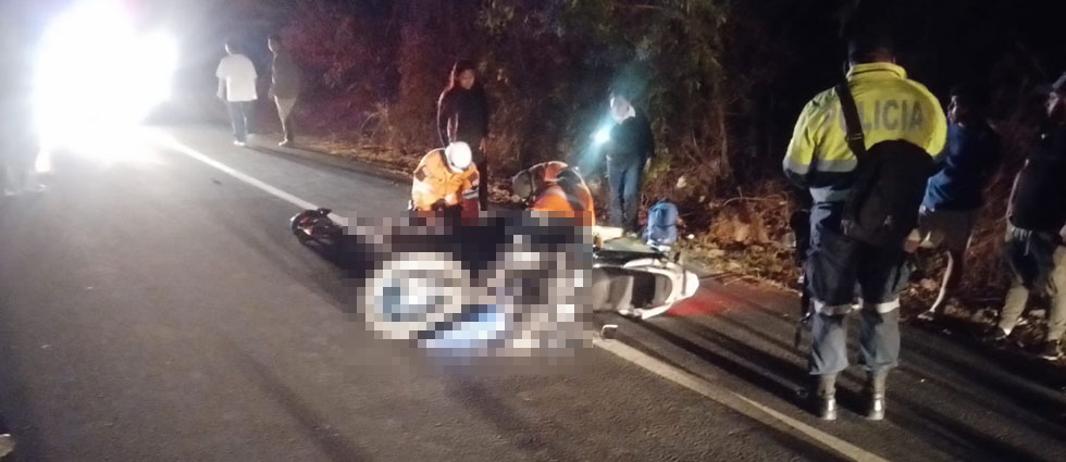 Hombre muere tras fuerte accidente en el occidente del país