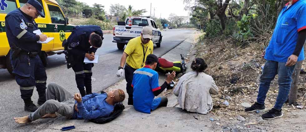 Dos lesionados tras accidente en la carretera Troncal del Norte