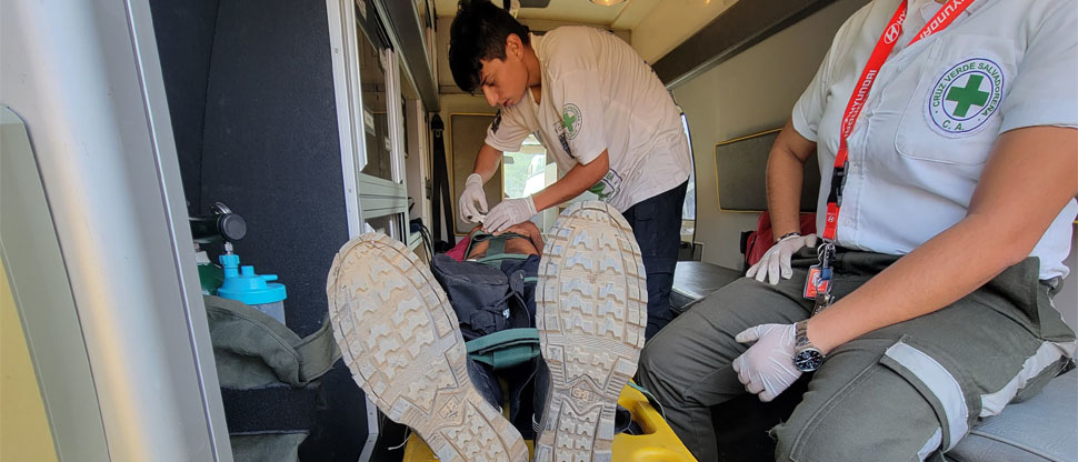 Trasladan a hospital a abuelito atropellado por mototaxi en El Congo