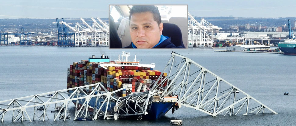 Identifican a salvadoreño que falleció tras colapso de puente en Baltimore, Maryland