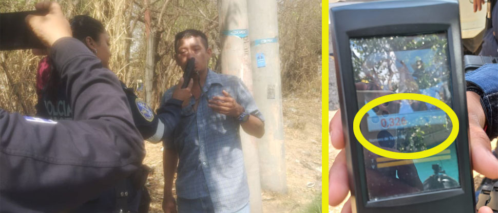 Interceptan a motociclista «bolo» que intentaba escapar tras provocar un choque