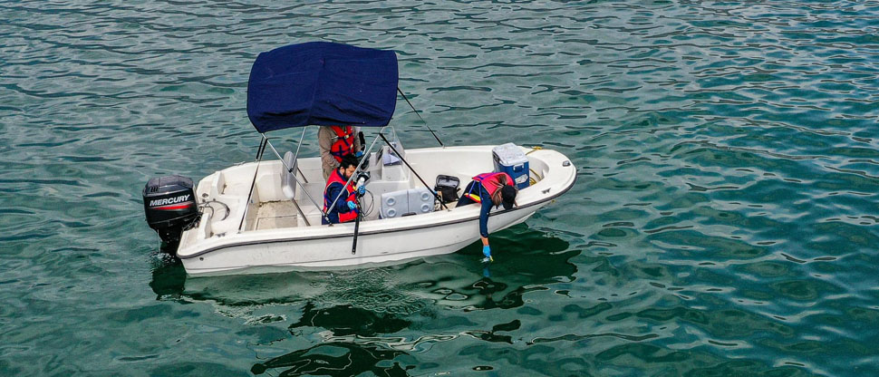 Realizan inspección ambiental en el lago de Coatepeque