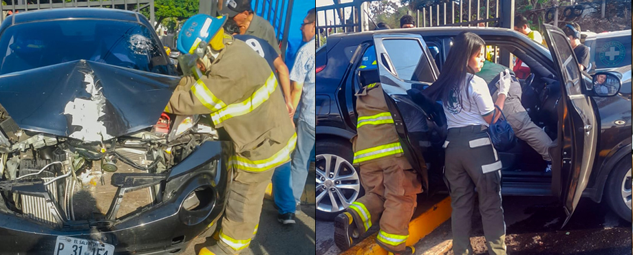 Conductor pierde el control y se accidenta en zona comercial de San Salvador