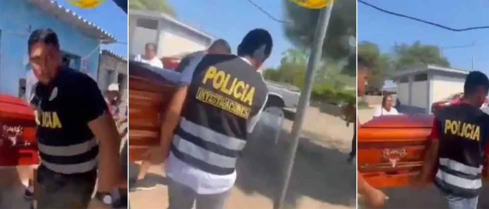 Policía decomisa ataúd con todo y difunto durante velorio en Perú