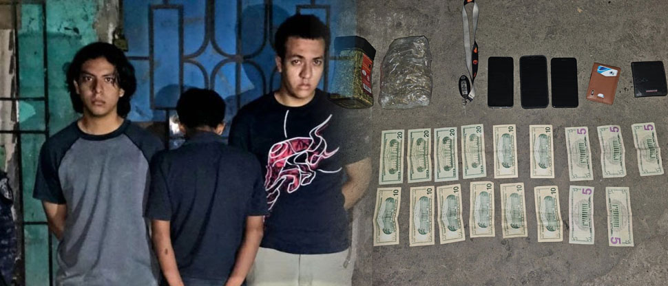 Capturan a sujetos, entre ellos un menor, que distribuían drogas en Quezaltepeque