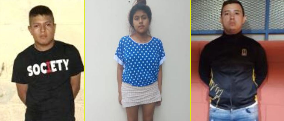 Efectividad policial permite la captura de tres pandilleros extorsionistas