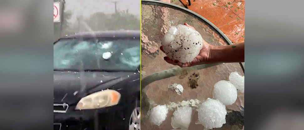 Granizo del tamaño de pelotas de béisbol provoca caos en México