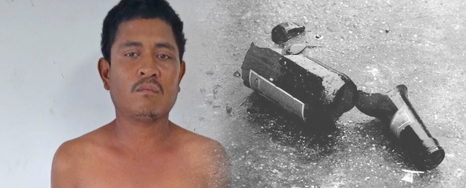 Quebró un envase y atacó a su “chero de chupe”; la PNC rápido lo puso tras las rejas