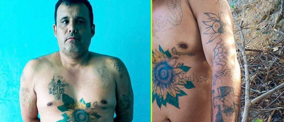 Marero intentó ocultar los tatuajes de su pandilla por temor a ser capturado