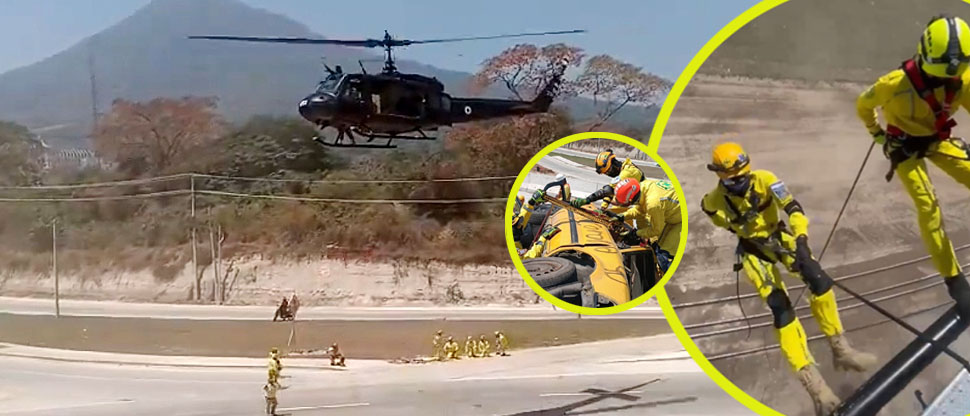 Socorristas realizan simulacro de accidente para demostrar su capacidad de respuesta