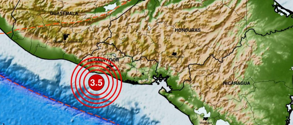 Sismo sacude parte de El Salvador, la tarde de este 3 de marzo