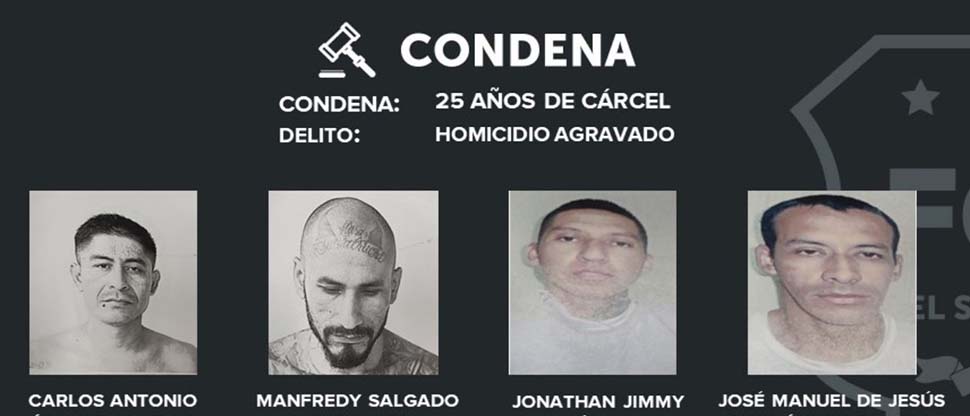 13 pandilleros de la MS y 18 son condenados a 25 años de prisión