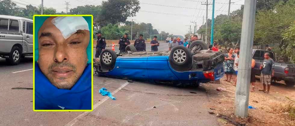Omar Angulo sobrevive a aparatoso accidente: «Gracias a Dios estoy  bien»