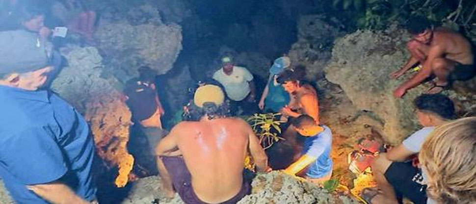 Turista francés queda atrapado en caverna en Utila, Honduras