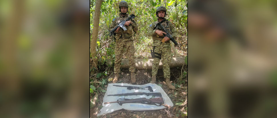 Localizan tres armas largas escondidos en la zona rural de Tepecoyo, La Libertad 