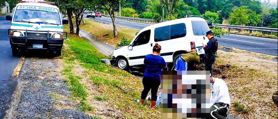 Accidente de tránsito deja a dos menores lesionados en carretera Panamericana