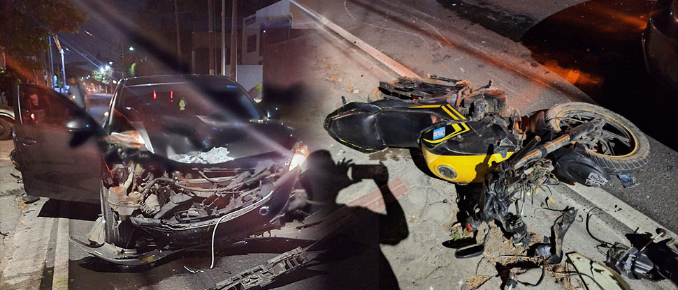 Motociclista termina en el hospital tras accidentarse en Sonsonate