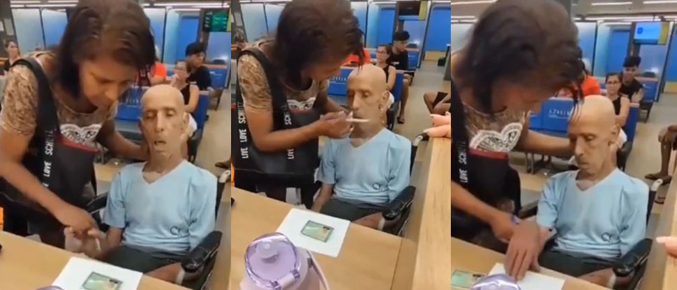 Mujer lleva a su tío fallecido a un banco en Brasil para intentar retirar un préstamo