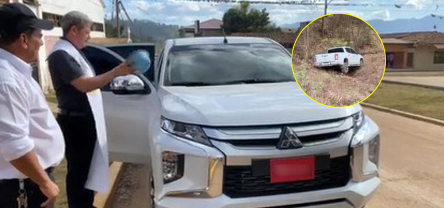 Buscó sacerdote para bendecir su carro y a los días terminó accidentándose en un barranco