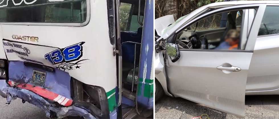Una persona fallecida y cinco lesionadas tras brutal choque en autopista a Comalapa