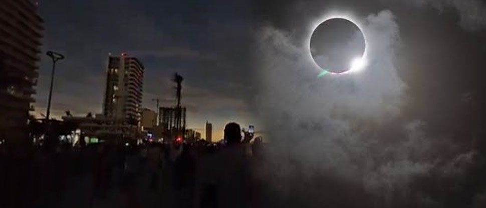 Ciudades de México quedaron a oscuras por eclipse total solar
