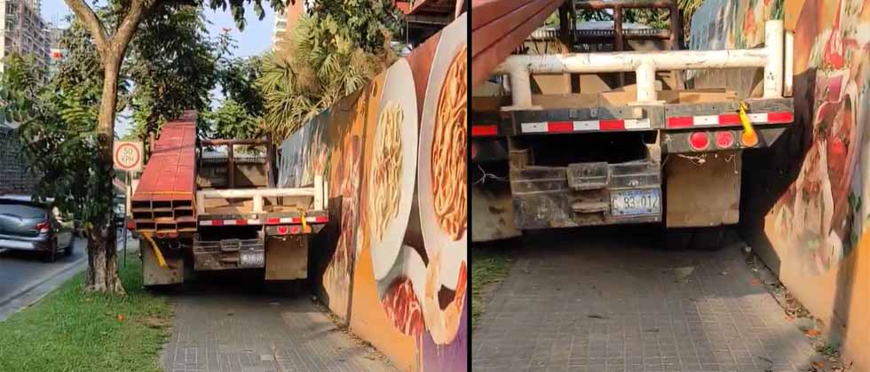 Le ponen cuatro multas a camionero por no respetar le Ley de tránsito