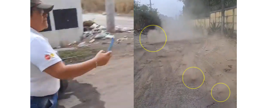 Reportan extraña emanación de gases en cantón El Carmen, San Salvador